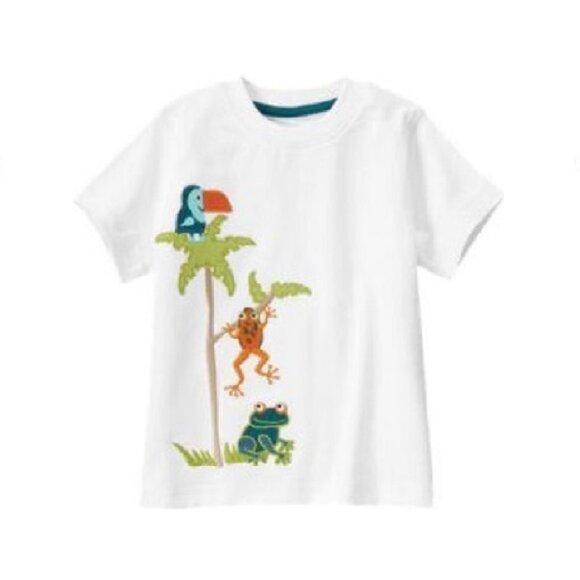 NWT Gymboree Jungle Explorer Frog & Tuocan Top & Frog Patchwork Shorts Sz 2T, 3T - Picture 2 of 3